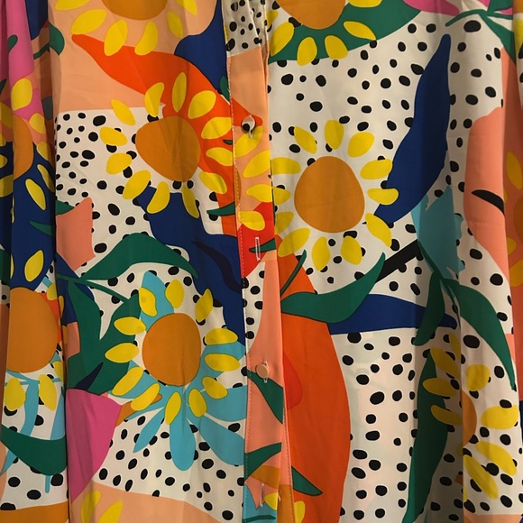 Colorful button up top - Picture 2 of 2
